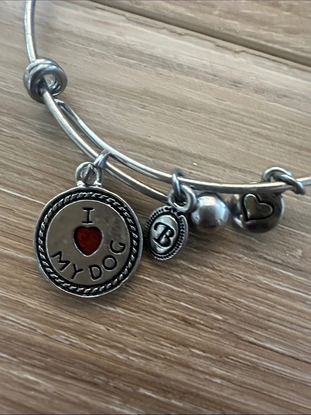 Brighton “I Love My Dog” Wire Charm Bracelet